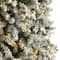 10ft. Pre-Lit Slim Flocked Montreal Fir Artificial Christmas Tree, White LED Lights